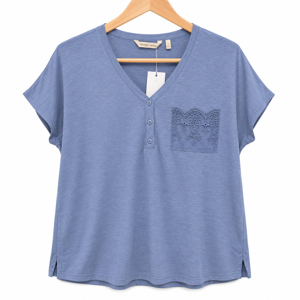 Soft Surrounding Top Womens Size Medium Lilac Purple Modal Linen Blend NWT